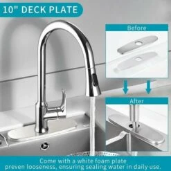 Escutcheon Plate For Kitchen Faucet Bathroom Sink Bathroom Sink Laundry Hole Cover Baseplate -Bathroom Faucet Store 100156705 4