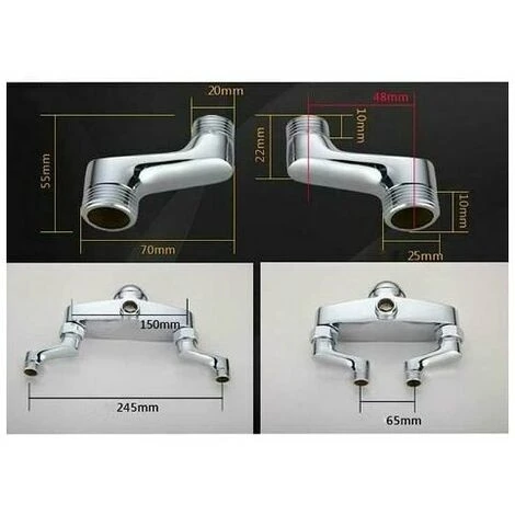 Orchid-Shower Counter Elbow,Brass Reducer Elbow,Adjustable Swivel Arm,Wall Counter Elbow,1/2 3/4 Offset Connection,Chrome A 4 Orchid-Shower Counter Elbow,Brass Reducer Elbow,Adjustable Swivel Arm,Wall Counter Elbow,1/2 3/4 Offset Connection,Chrome A - Image 2