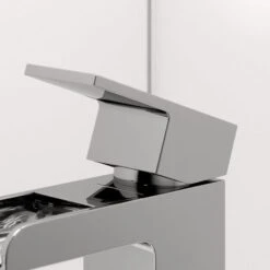 Modern Cloakroom Mono Basin Sink Mixer Tap Brass Waterfall Spout Square Chrome -Bathroom Faucet Store 11482195 5