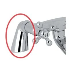 2x Bathroom Deck Mount For Bath Tap Pillar Union Chrome Plated Brass