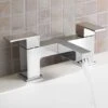 Aldo Contemporary Square Chrome Bridge Deck Mounted Bath Filler Tap -Bathroom Faucet Store 13068979 1