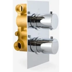 Violet Modern Round 2 Way Concealed Thermostatic Shower Mixer Valve