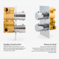 Violet Modern Round 2 Way Concealed Thermostatic Shower Mixer Valve -Bathroom Faucet Store 13069122 3