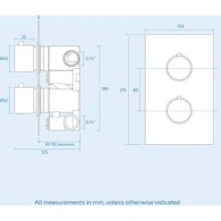 Violet Modern Round 2 Way Concealed Thermostatic Shower Mixer Valve -Bathroom Faucet Store 13069122 5