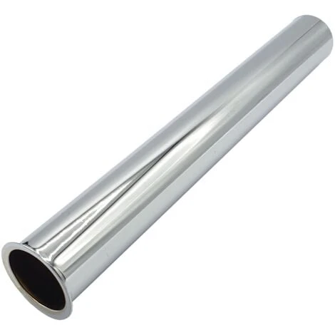 Straight Pipe With Collar 32mm Drain Waste Trap Chrome Replacement 250mm Long 3 Straight Pipe With Collar 32mm Drain Waste Trap Chrome Replacement 250mm Long