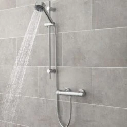 Hudson Reed Linear Slider Three Function Handset Shower Rail Kit - Chrome 7 Hudson Reed Linear Slider Three Function Handset Shower Rail Kit - Chrome -Bathroom Faucet Store 15722827 3