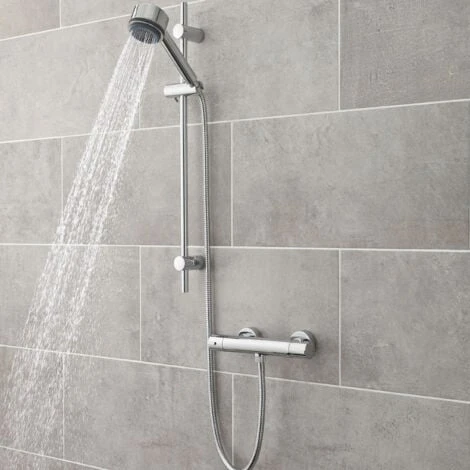 Hudson Reed Linear Slider Three Function Handset Shower Rail Kit - Chrome 5 Hudson Reed Linear Slider Three Function Handset Shower Rail Kit - Chrome - Image 3