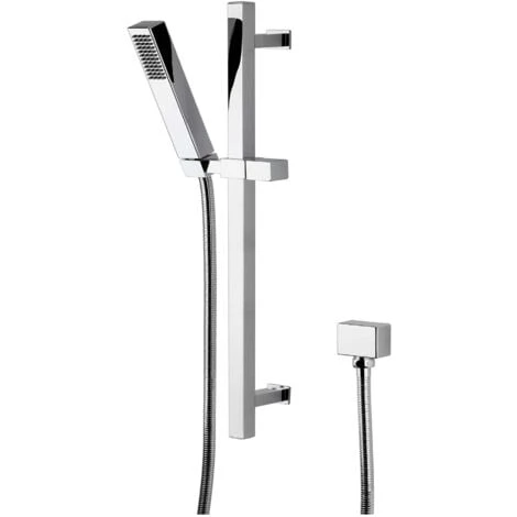 Hudson Reed Kubix Slider Shower Rail Kit With Pencil Handset - Chrome 3 Hudson Reed Kubix Slider Shower Rail Kit With Pencil Handset - Chrome