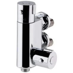 Nuie Vertical Thermostatic Bar Bottom Outlet Shower Valve - Chrome