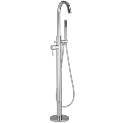 Milano Mirage - Modern Freestanding Bath Shower Mixer Tap With Hand Shower Handset - Chrome