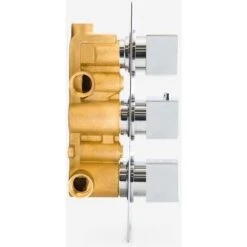 OLIVE 3 Dial 3 Outlet Concealed Thermostatic Shower - Square- Refined Valve 10 OLIVE 3 Dial 3 Outlet Concealed Thermostatic Shower - Square- Refined Valve -Bathroom Faucet Store 16408380 4