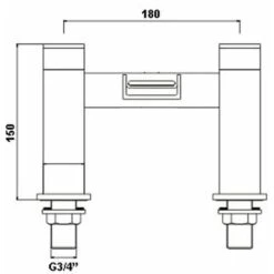 Ozone Contemporary Bridge Chrome Waterfall Bath Filler Tap -Bathroom Faucet Store 16934355 4