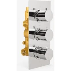 Wilden 3 Dial 3 Outlet Concealed Thermostatic Shower Round Valve