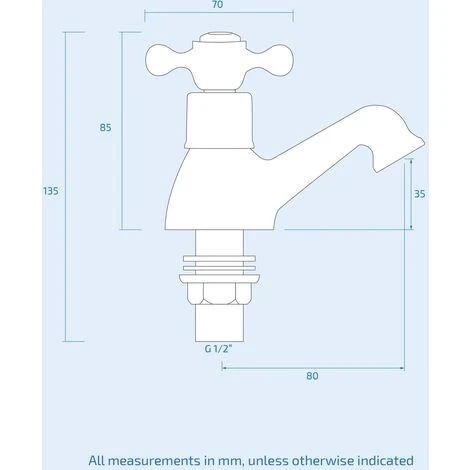 Strafford Traditional Victorian Pair Of Chrome Cross Head Basin Hot & Cold Taps 5 Strafford Traditional Victorian Pair Of Chrome Cross Head Basin Hot & Cold Taps - Image 3