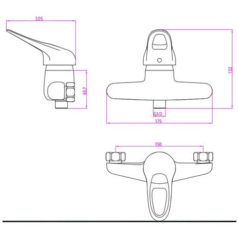 Shower Mixer Tap PORTO Chrome SCHÜTTE 5 Shower Mixer Tap PORTO Chrome SCHÜTTE - Image 3