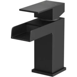 Mixer Tap Bathroom Basin Black Taps Modern Sink Filler Waterfall Cloakroom Waste -Bathroom Faucet Store 17424585 4
