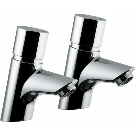 Armitage Shanks Avon 21 Self Closing Basin Taps - Pair - Dual Indices 3 Armitage Shanks Avon 21 Self Closing Basin Taps - Pair - Dual Indices