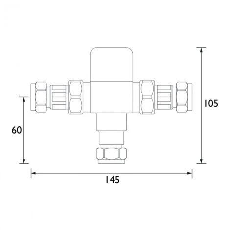 Bristan Commercial MT503 Thermostatic Mixing Valve 15mm - Chrome 4 Bristan Commercial MT503 Thermostatic Mixing Valve 15mm - Chrome - Image 2