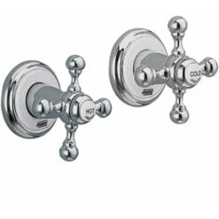 JTP Queens Concealed Stop Valves Pair Chrome