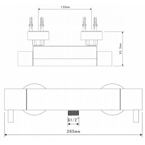 Sagittarius Avant Bar Shower Valve Dual Handle - Chrome 4 Sagittarius Avant Bar Shower Valve Dual Handle - Chrome - Image 2