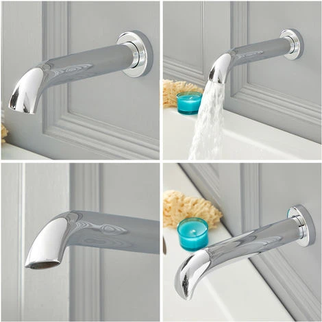 Milano Elizabeth - Traditional Wall Mounted Bath Filler Spout - Chrome 5 Milano Elizabeth - Traditional Wall Mounted Bath Filler Spout - Chrome - Image 3