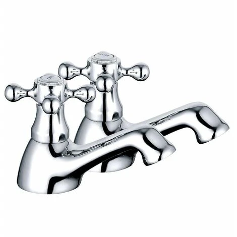 Aquariss Pair Of Bathroom Sink Basin Taps Twin Cross Head Handles Brass Faucet Polished Chrome Basin Pillar Taps Traditional 3 Aquariss Pair Of Bathroom Sink Basin Taps Twin Cross Head Handles Brass Faucet Polished Chrome Basin Pillar Taps Traditional