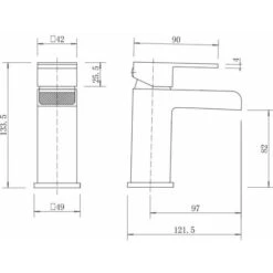Waterfall Basin Sink Mono Mixer Tap Bathroom Slotted Waste Chrome Single Lever -Bathroom Faucet Store 18024733 5