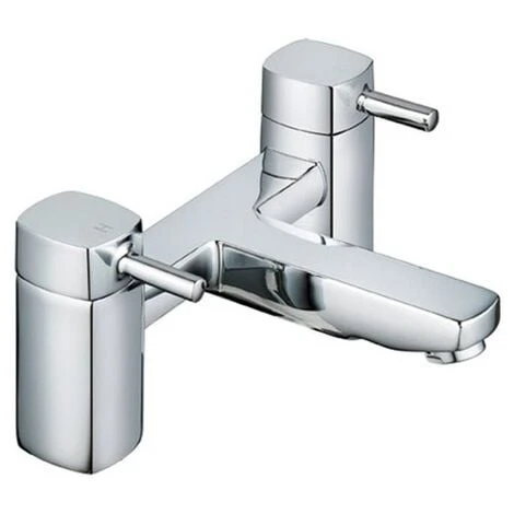 Boston Contemporary Design Deck Mounted Bridge Chrome Bath Filler Tap 4 Boston Contemporary Design Deck Mounted Bridge Chrome Bath Filler Tap - Image 2