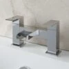 Bathroom Waterfall Bath Filler Mixer Tap Square Twin Lever Modern Chrome -Bathroom Faucet Store 19900908 1