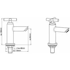 Cold Water Pillar Tap MATAO Chrome SCHÜTTE -Bathroom Faucet Store 20293519 3