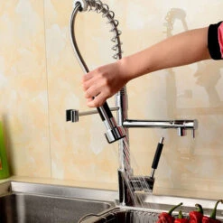 Modern Mono Monobloc Single Pull Out Spray Head T Kitchen Mixer Tap Hasaki -Bathroom Faucet Store 20313594 5