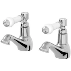 Traditional Bathroom Lever Hot Cold Twin Basin Sink Taps Bath Taps Set Ceramic 10 Traditional Bathroom Lever Hot Cold Twin Basin Sink Taps Bath Taps Set Ceramic -Bathroom Faucet Store 20436218 4
