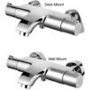Deck Or Wall Mounted Eco Active Thermostatic Chrome Bathroom Bath Mixer Taps