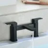 Astra Contemporary Matte Black Bridge Deck Mounted Bath Filler Tap -Bathroom Faucet Store 22800764 1