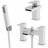 Modern Bathroom Square Chrome Basin Sink Mixer Bath Shower Head Mixer Tap Set 1 Modern Bathroom Square Chrome Basin Sink Mixer Bath Shower Head Mixer Tap Set -Bathroom Faucet Store 23631926 1