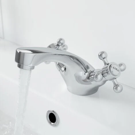 Traditional Bathroom Taps Set Mono Basin Sink Mixer Bath Shower Mixer Tap Chrome 5 Traditional Bathroom Taps Set Mono Basin Sink Mixer Bath Shower Mixer Tap Chrome - Image 3