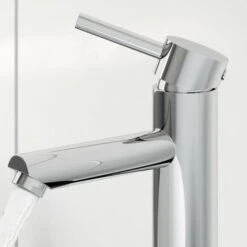 Modern Bathroom High Rise Basin Mixer Tap Tall Chrome Single Lever Solid Brass -Bathroom Faucet Store 23631941 3