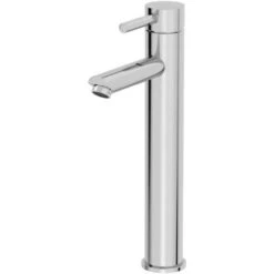 Modern Bathroom High Rise Basin Mixer Tap Tall Chrome Single Lever Solid Brass -Bathroom Faucet Store 23631941 5