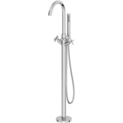 Freestanding Bathroom Tap Bath Shower Mixer Chrome Floor Mounted Free Standing -Bathroom Faucet Store 23631965 5