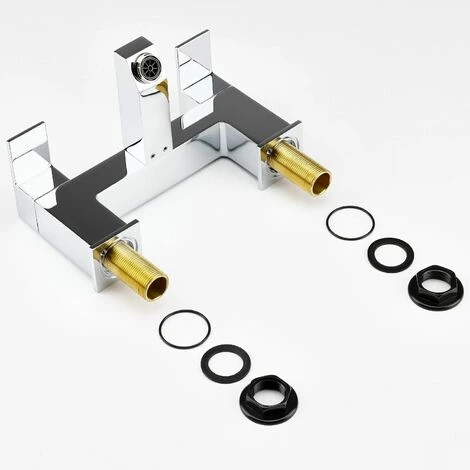 Bathroom Bath Filler Mixer Tap Square Brass Deck Mounted Chrome Lever Modern 6 Bathroom Bath Filler Mixer Tap Square Brass Deck Mounted Chrome Lever Modern - Image 4