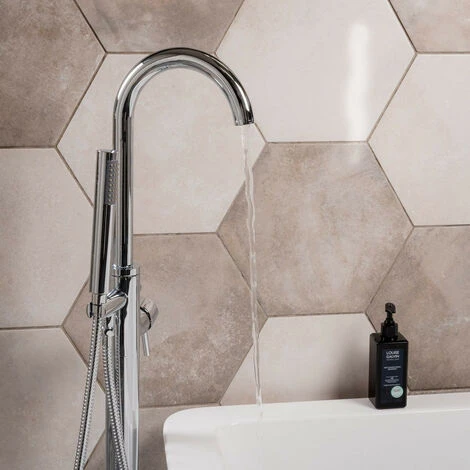 NRG Free Standing Bath Shower Mixer Tap Floor Standing Bathroom Filler Kit Chrome 5 NRG Free Standing Bath Shower Mixer Tap Floor Standing Bathroom Filler Kit Chrome - Image 3