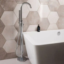 NRG Free Standing Bath Shower Mixer Tap Floor Standing Bathroom Filler Kit Chrome 10 NRG Free Standing Bath Shower Mixer Tap Floor Standing Bathroom Filler Kit Chrome -Bathroom Faucet Store 23986219 4