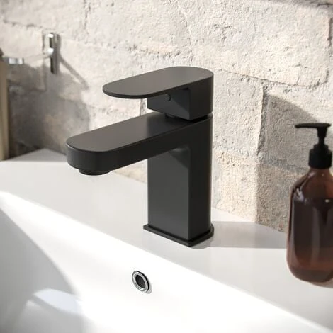 Eclipse Modern Matte Black Mono Basin Mixer Tap & Waste 4 Eclipse Modern Matte Black Mono Basin Mixer Tap & Waste - Image 2