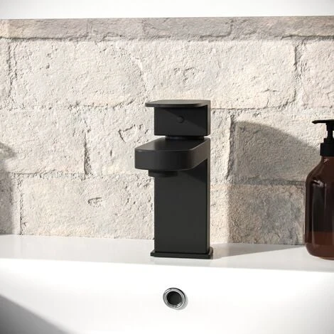 Eclipse Modern Matte Black Mono Basin Mixer Tap & Waste 5 Eclipse Modern Matte Black Mono Basin Mixer Tap & Waste - Image 3