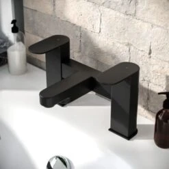 Kento Mono Basin Mixer, Bath Filler & Waste Matte Black -Bathroom Faucet Store 26218654 3