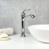 Vintage Style Mixer Tap In Solid Chrome Plated Brass -Bathroom Faucet Store 28355451 1