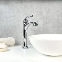 Vintage Style Mixer Tap In Solid Chrome Plated Brass -Bathroom Faucet Store 28355451 4