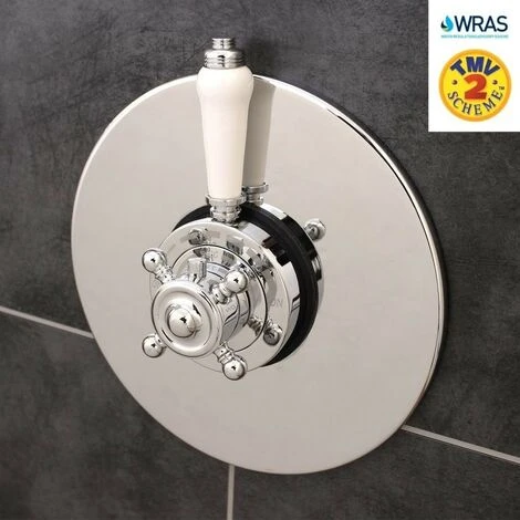 Edwardian Thermostatic Traditional Concealed Shower Mixer Valve - 1 Outlet 4 Edwardian Thermostatic Traditional Concealed Shower Mixer Valve - 1 Outlet - Image 2