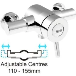 Bristan Traditional Exposed Thermostatic Mixer Lever Shower Valve 110mm 155mm