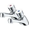 Basin Sink Taps 1/2 Push Down Delay Self Close Closing Non-Concussive - Pair 2 Basin Sink Taps 1/2 Push Down Delay Self Close Closing Non-Concussive - Pair -Bathroom Faucet Store 28416046 1